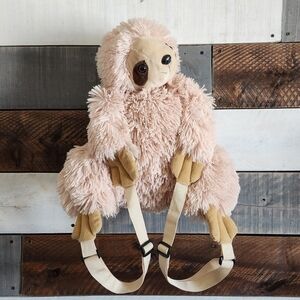 Unipak Stuffed Animal Plush Tan Kiwi Sloth Hug Pak Backpack Unisex 19"